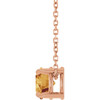 14 Karat Rose Gold Natural Citrine Necklace 6mm, 16-18 Inch - $819
