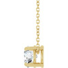 14 Karat Yellow Gold Natural White Sapphire Necklace 6mm, 16-18 Inch - $1,326