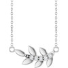 Accented Leaf or Center Necklace 1.2mm - $1,743