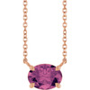 14K Rose Natural Pink Tourmaline 18" Necklace