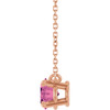 14 Karat Rose Gold Natural Pink Tourmaline Necklace 18 Inch - $1,201