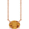 14K Rose Natural Citrine 18" Necklace