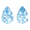 2.07 Carat Matching Sky Blue Aquamarine Pear Cut Pair, 8.9 x 6 mm|$1514