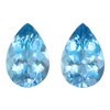 2.16 Carat Matching Sky Blue Aquamarine Pear Cut Pair, 8.9 x 6 mm|$1672