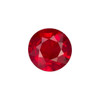 0.55 Carat Vivid Red Ruby Gem, Round Cut, 5.1 mm