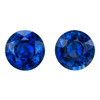 2.17 Carat Matching Blue Sapphire Gems, Round Cut Pair, 6.2mm|$5133