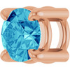 14 Karat Rose Gold 4 mm Natural Blue Zircon Gemstone Pendant | $191