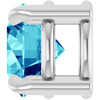 14 Karat White Gold 5 mm Natural Blue Zircon Gemstone Pendant | $302