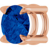 14 Karat Rose Gold 5 mm Lab Grown Blue Sapphire Gemstone Pendant | $399