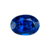 1.00 Carat Rich Royal Blue Sapphire Gem, Oval 6.9 x 4.9 mm