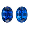 2.08 Carat Matching Royal Blue Sapphire Gems, Oval Cut Pair, 7 x 5 mm|$3489