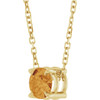 14 Karat Yellow Gold Natural Citrine Necklace 5mm, 16-18 Inch - $768