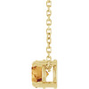 14 Karat Yellow Gold Natural Citrine Necklace 5mm, 16-18 Inch - $768