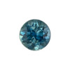 0.63 Carat Teal Blue Green Sapphire Gem, Round Cut, 5 mm | $732