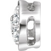 14K White .07 CTW Natural Diamond Pavé Slide Pendant