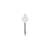 Sterling Silver Black Spinel Key Pendant