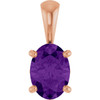 14K Rose Natural Amethyst Pendant
