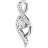 14 Karat White Gold 0.33 Carat Diamond Pendant.