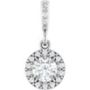 14K White 1/3 CTW Natural Diamond Halo-Style Pendant