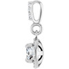 14K White 1/3 CTW Natural Diamond Halo-Style Pendant