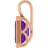 14K Rose Natural Amethyst Pendant
