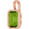 14K Rose Natural Peridot Pendant