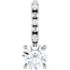 Platinum 1/4 CTW Natural Diamond Charm/Pendant