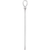 14K White .0025 CT Natural Diamond Arrow Bar Pendant 