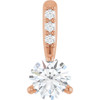 14K Rose 1/4 CTW Natural Diamond Pendant