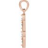 14K Rose .07 CTW Natural Diamond Bar Pendant