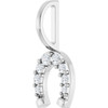 Platinum 1/8 CTW Natural Diamond Horseshoe Charm/Pendant