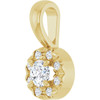 14K Yellow 1/8 CTW Natural Diamond Halo-Style Pendant