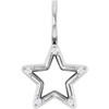 14K White .03 CTW Natural Diamond Star Charm/Pendant