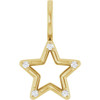 14K Yellow .03 CTW Natural Diamond Star Charm/Pendant