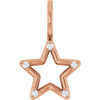 14K Rose .03 CTW Natural Diamond Star Charm/Pendant