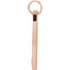 14K Rose .015 CT Natural Diamond Engravable Pendant