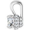 14K White 1/4 CTW Natural Diamond Pendant