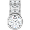 14K White 1/4 CTW Lab-Grown Diamond Pendant