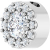 14K White 1/3 CTW Natural Diamond Halo-Style Pendant