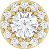 14K Yellow 1/3 CTW Natural Diamond Halo-Style Pendant