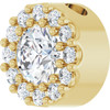 14K Yellow 1/3 CTW Natural Diamond Halo-Style Pendant