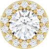 14K Yellow 1/2 CTW Natural Diamond Halo-Style Pendant