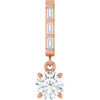 14K Rose 3/8 CTW Natural Diamond Pendant