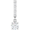 Platinum 3/8 CTW Natural Diamond Pendant