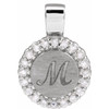 Platinum 1/8 CTW Natural Diamond Pendant