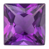 5.6 Carat Vivid Purple Amethyst Gem, Princess Cut, 11 mm |$241