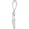 14K White .015 CT Natural Diamond Chinese Zodiac Goat Pendant