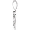 14K White .015 CT Natural Diamond Chinese Zodiac Ox Pendant
