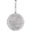 Platinum .015 CT Natural Diamond Air Element Charm/Pendant
