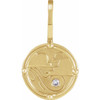 14K Yellow .015 CT Natural Diamond Air Element Charm/Pendant
